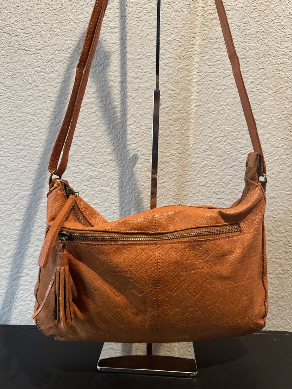 Day & Mood Anthropologie Tan Soft Leather Bag Purse Boho Minimalist Bohemian